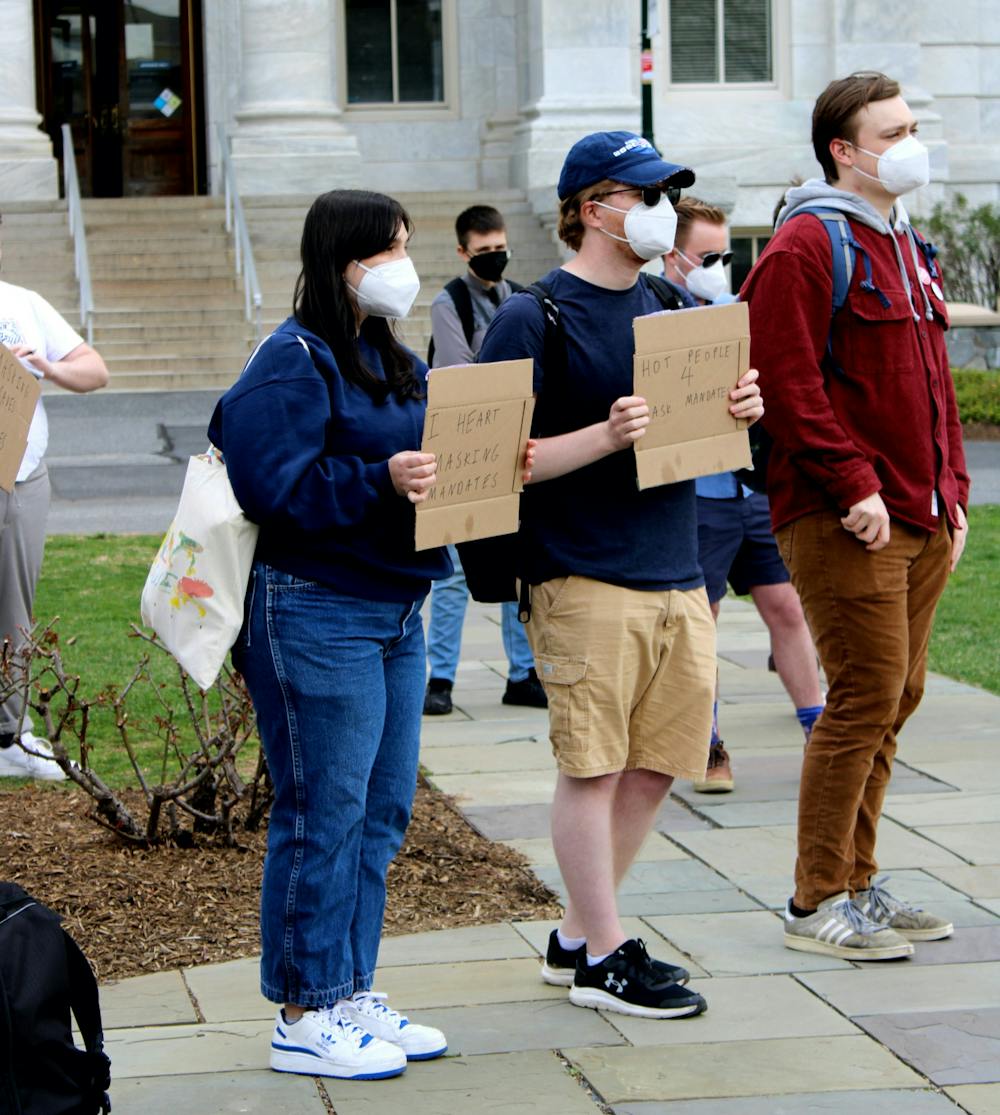 Students protest University’s recent mask-optional policy