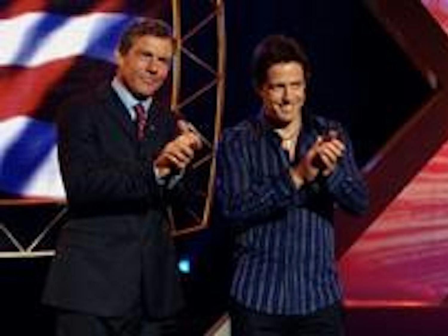 Dennis Quaid is president and Hugh Grant is a TV show host in this satire of American politics and popular culture.