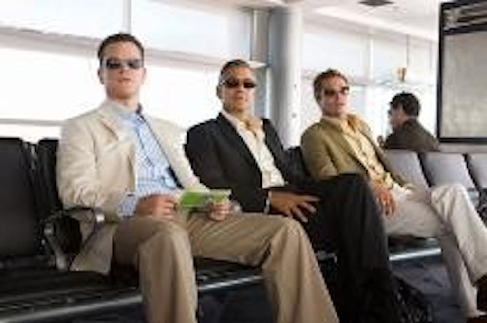 Pretty boys Matt Damon, George Clooney and Brad Pitt return to star in the upcoming finale to the 'Ocean' heist trilogy.
