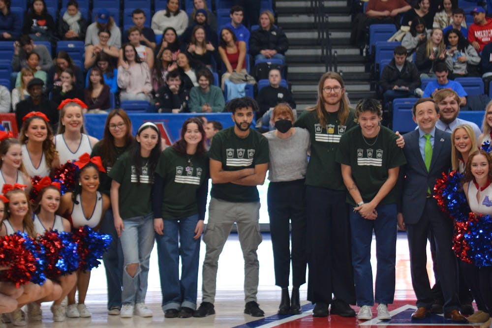  AU athletics department shines light on core values of sustainability at the ninth annual Sustainability Awareness Basketball Game
