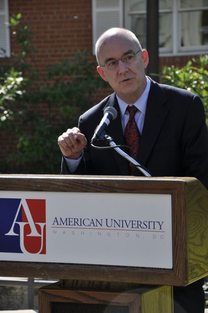 CAS Dean Peter Starr spoke at the dedication ceremony for Jack Child Hall.