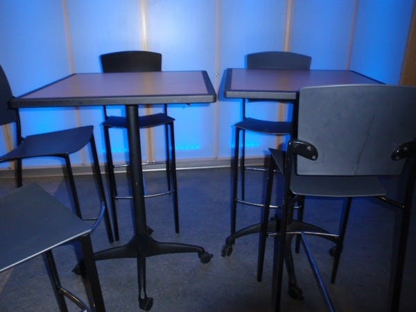 THE PERFECT DORM FURNITURE? â€“ Among other items, one Tavern high table has been stolen from the Mary Graydon Center this semester. The total cost of replacing the table is $495.