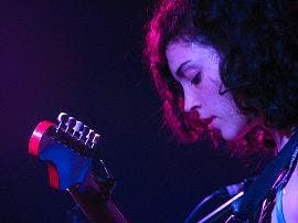 ANGELIC - Crooner Annie Clark won audiences over with her candor, lovely face and beautiful voice Tuesday night at the Rock and Roll Hotel. "Marry Me," Clark's first album that was released under her pseudonym St. Vincent, takes on the subject of love fro