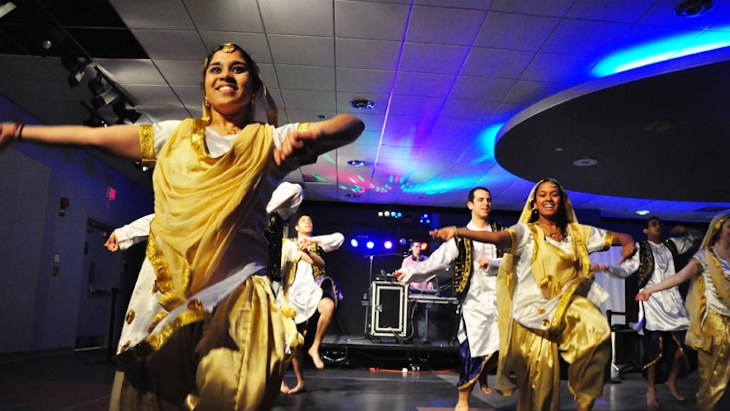 DANCING THE NIGHT AWAY â€“ AUâ€™s bhanga team performs as part of the Stay-Awake-a-Thon on March 25. More than 100 students attended the event, raising more than $2,000 for charity.