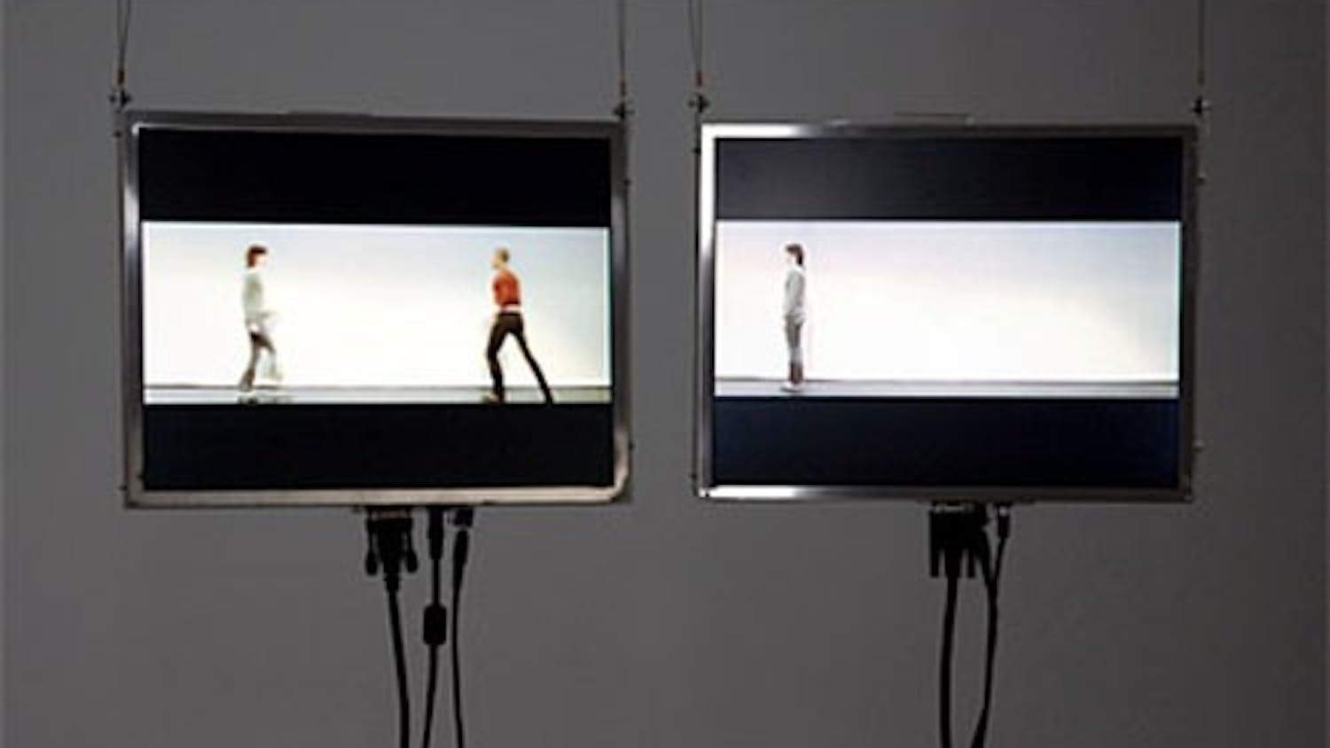 AU Assistant Professor Andy Holtin presented his exhibit, â€œA Theatre of Objectsâ€ at Flashpoint Gallery Nov. 11. The exhibit features video art that shows everyday occurrences, featuring a man and a woman simply looking at each other and people running and jumping. The show runs through Dec. 21. 