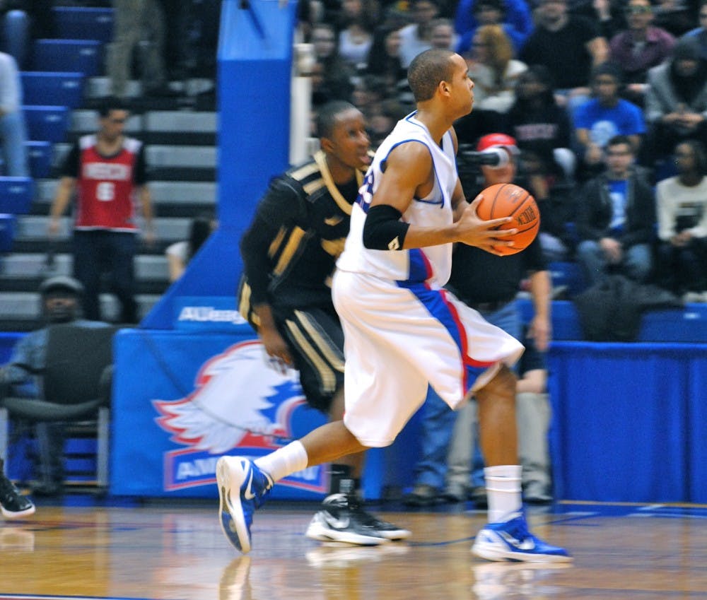 Charles Hinkle contributed eight points and seven rebounds in AUâ€™s 67-55 victory over Army Jan. 21 at Bender Arena. With the win, the Eagles remained in second in the Patriot League at 4-1.
