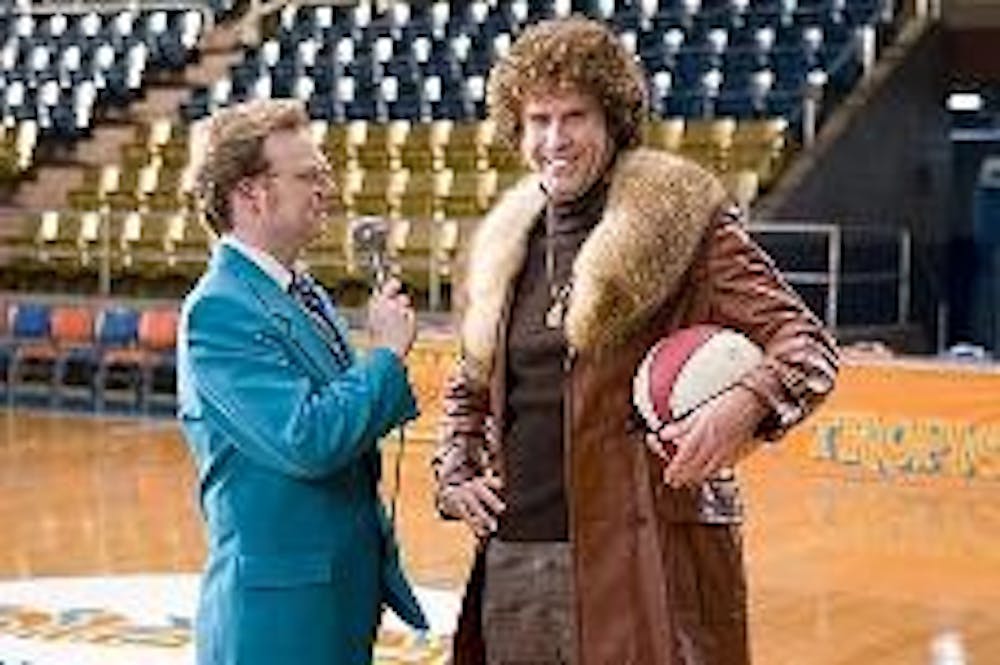 HAVING A BALL - Director Kent Alterman's "Semi-Pro" is a '70s-driven film featuring actor Will Ferrell in yet another comedic role. Ferrell's campy character, Jackie Moon, purchases his local ABA basketball team and must settle a merger with the NBA by wi