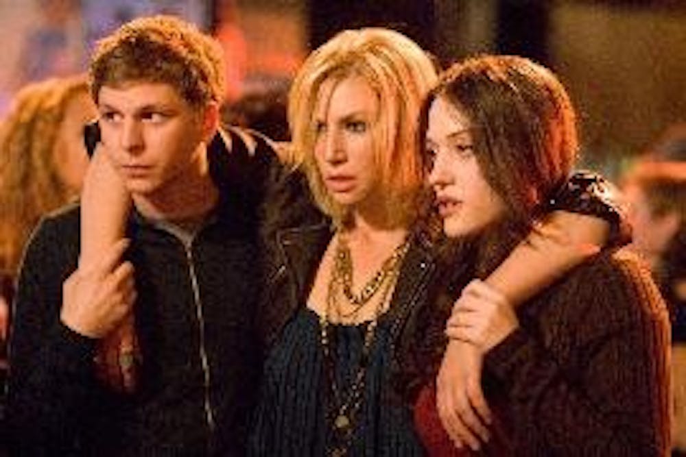 WITH A LITTLE HELP FROM MY FRIENDS - Michael Cera and Kat Dennings (far right) are both alumni of Judd Apatow films "Superbad" and "40 Year Old Virgin," respectively. The two join forces in the latest teen flick "Nick and Norah's Infinite Playlist," which