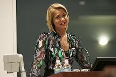 BEAUTIFUL ON THE INSIDE - Kristen Haglund, 2008 Miss America, recounts her battle with an eating disorder at AU on Thursday night. Haglund, a former ballerina, discussed the importance of maintaining a positive body image. 