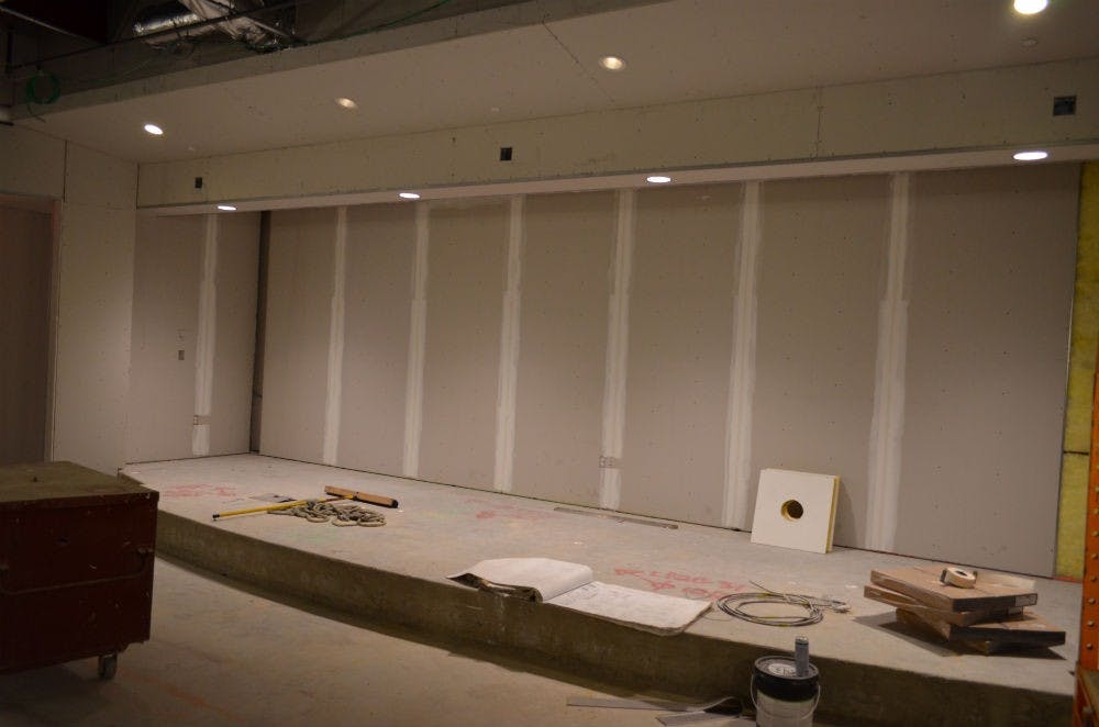 	The new theater located in the McKinley Building has yet to be completed, according to SOC Dean Rutenbeck.