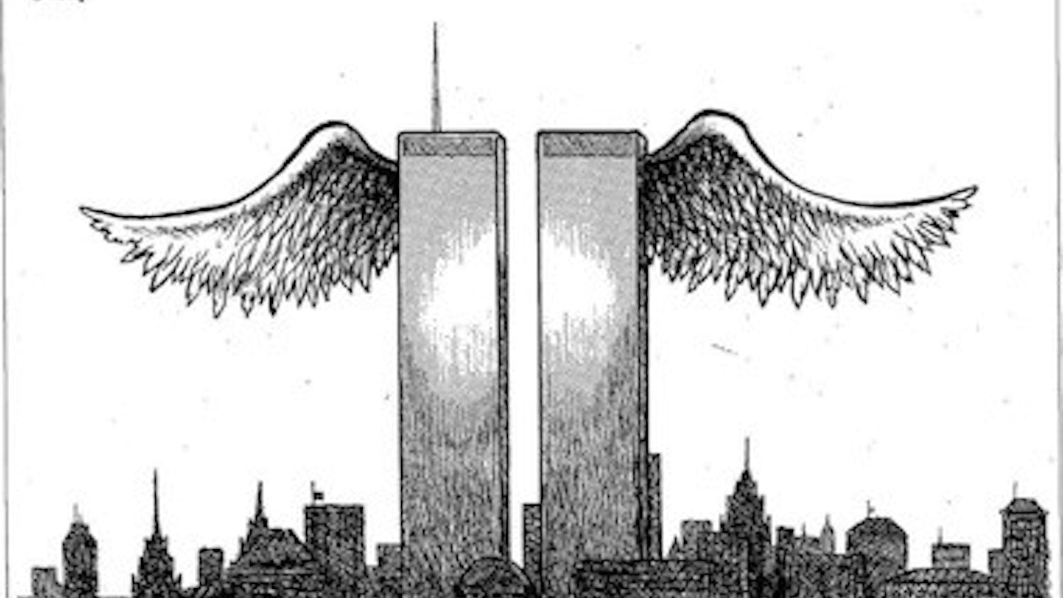 An editorial cartoon that appeared in The Eagle soon after the Sept. 11, 2001, terrorist attacks.