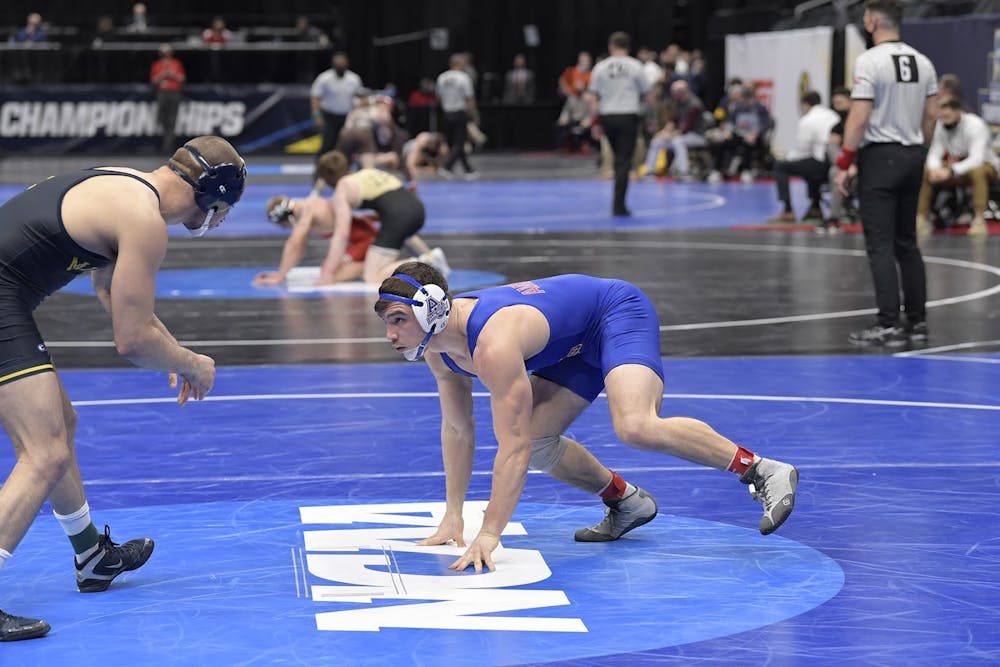 Wrestlers Curry and Fitzpatrick fall in the first round of 2021 NCAA DI Wrestling Championship