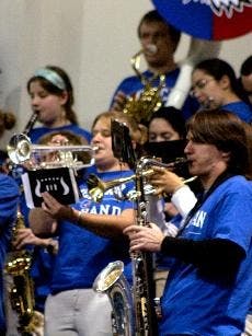 PEPPING THE CROWD - The pep band is no longer allowed to play the "Hey" song at AU games. The Athletic Department banned the song, saying it does not promote good sportsmanship.