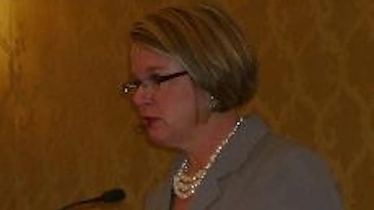 SPELLINGS SPEAKS - U.S. Education Secretary Margaret Spellings discusses the need for U.S. colleges to support Middle Eastern colleges during a speech at the Ritz-Carlton Hotel Thursday.