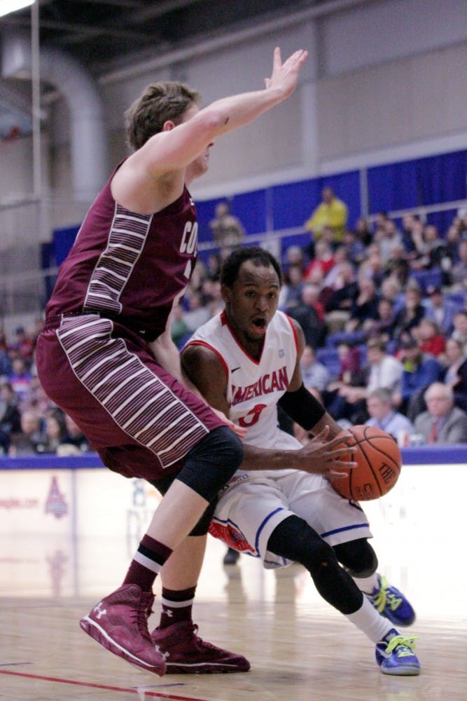 	Darius Gardner, seen here against Colgate, had 10 points in the win over Holy Cross