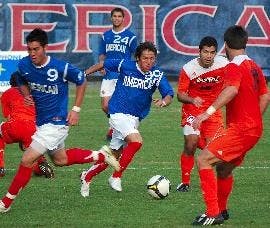 ZIG ZAG - No. 99 junior forward Luis Martinez weaves his way through the Bucknell defense as No. 9 senior midfielder Anthony Moy and No. 24 freshman midfielder Alex Tillati watch his dribbling performance.