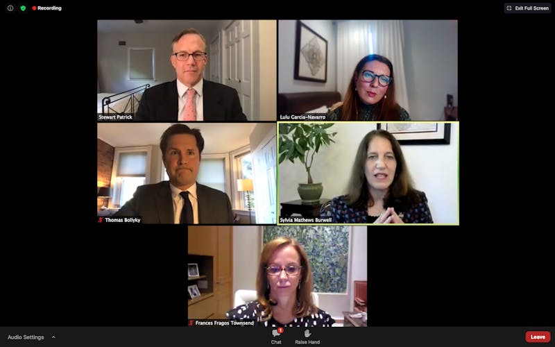 President Burwell speaks at Council on Foreign Relations virtual report