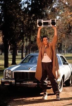 BEAT OF MY HEART - John Cusack's love-ridden character in "Say Anything" is one of many to take to the silver screen at AFI Silver Theatre for their Valentine's Day lineup. Other romantic classics include Casablanca, It Happened one night, and An Affair t