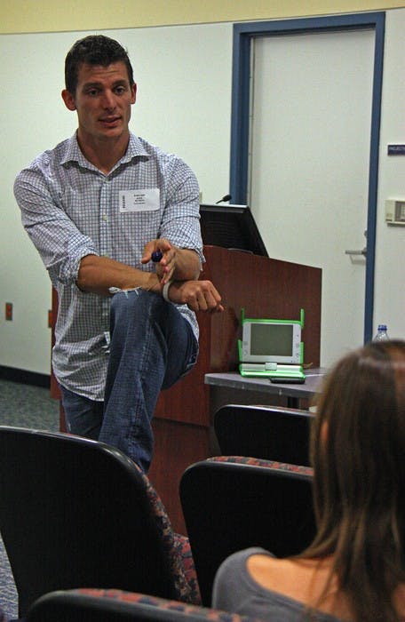 MORE MONEY, NO PROBLEMS â€” Josh Tetrick, former staffer to President Bill Clinton and Liberian President Ellen Johnson Sirleaf, spoke Oct. 23 on how to thrive financially and make a positive difference in the world. â€œThis is not a story about charity,â€ he said. â€œThis is a story about how you can thrive.â€