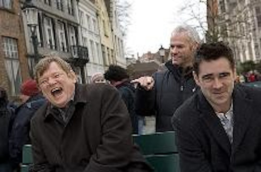ONE HIT WONDER - Director Martin McDonagh directs legendary character actor Brendan Gleeson and recovering Hollywood star Colin Farrell in "In Bruges," which follows a set of Irish gangsters as they navigate the streets of a famous Belgian tourist town wh