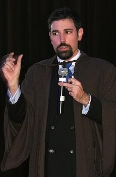 SPEAKING ABOUT THE STARS - Professor Patrick Thaddeus Jackson speaks in the Tavern about the science and philosophy of "Star Wars." The lecture was part of the KPU's "Professors are People, Too" series.