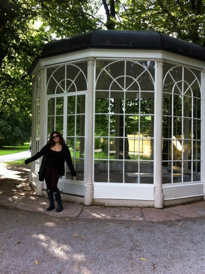 	Handel pictured at the Sound of Music gazebo in Salzburg, Germany.
