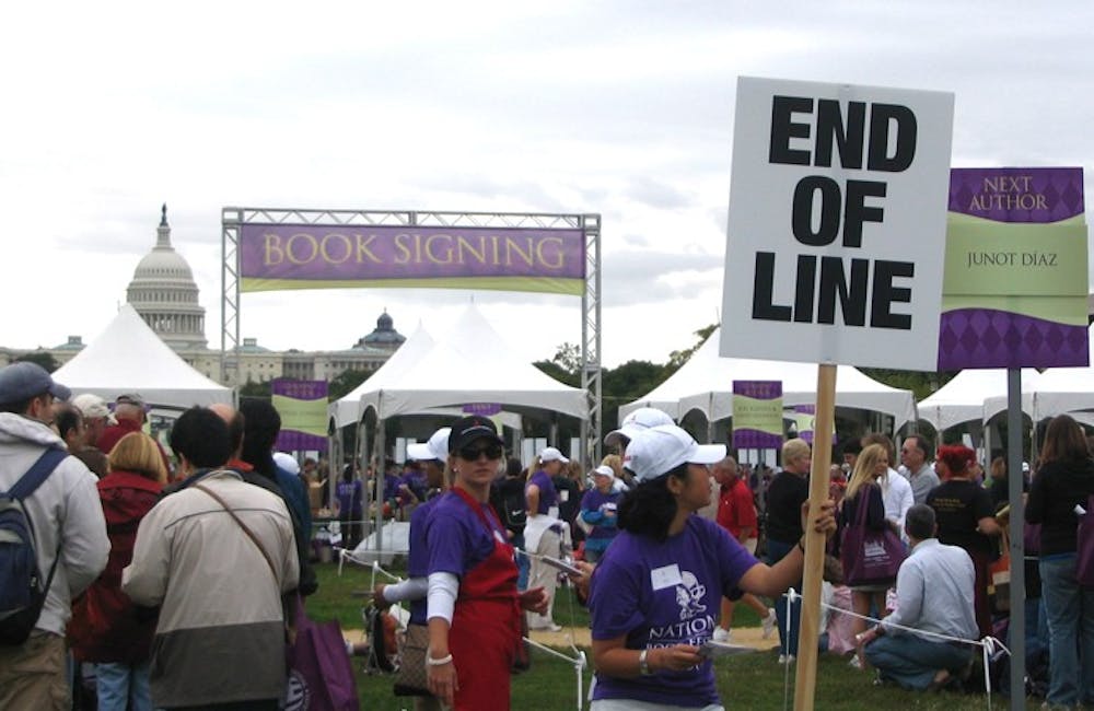 READING RAINBOW â€” Lovers of literature gathered on the National Mall this past weekend for the ninth annual National Book Festival. The more than 130,000 attendees were able to buy books, meet some of their favorite authors and preview the future of reading with a Kindle display.