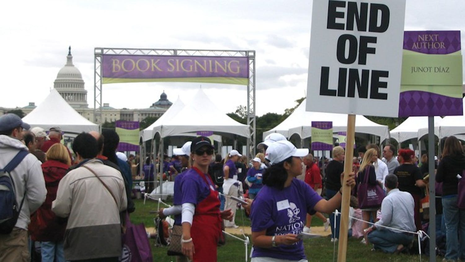 READING RAINBOW — Lovers of literature gathered on the National Mall this past weekend for the ninth annual National Book Festival. The more than 130,000 attendees were able to buy books, meet some of their favorite authors and preview the future of reading with a Kindle display.