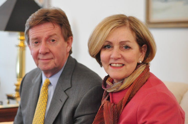 COLLEGE SWEETHEARTS â€” Neil and Ann Kerwin met nearly 40 years ago as AU students. They graduated in 1971 and married in 1972. Their son Michael Kerwin, a 2005 graduate of the School of Communication, met his wife Kara here.