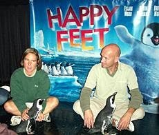 Penguins from the Maryland Zoo welcomed the audience to the preview.