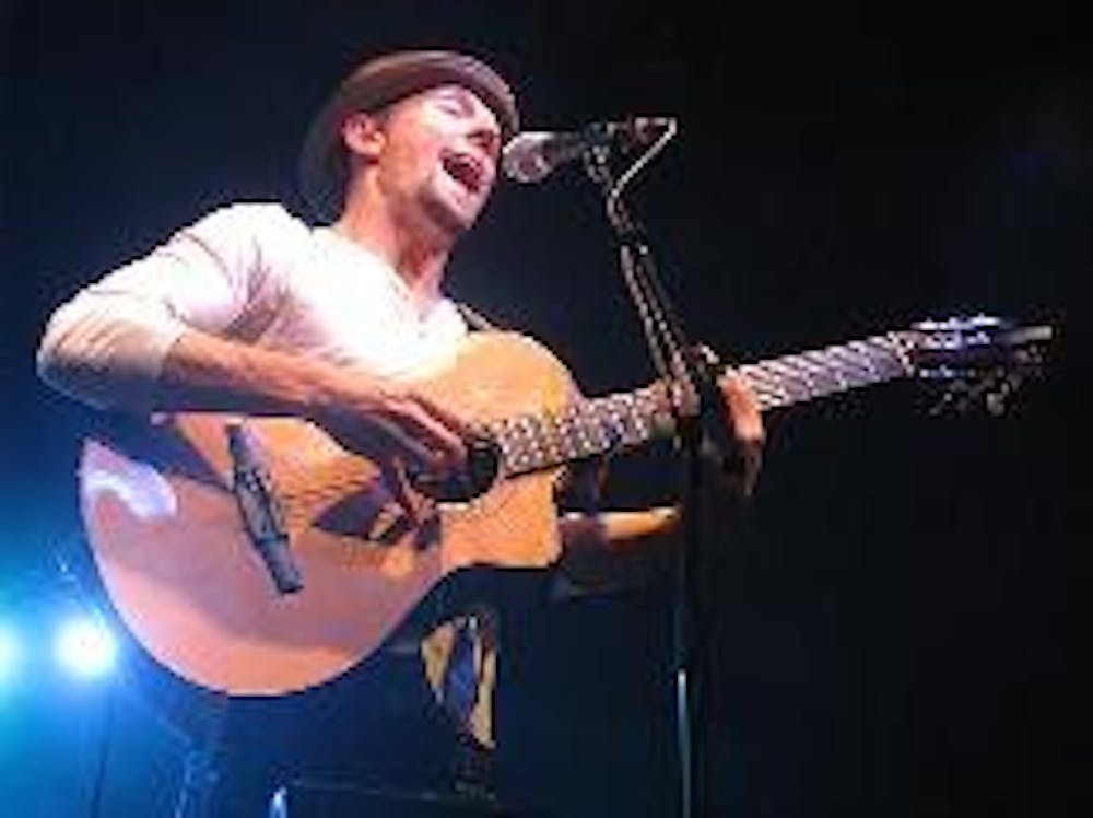 HE'S YOURS - Singer-songwriter Jason Mraz played a pre-Valentine's Day concert for his Washingtonian college admirers at George Washington University Smith Center. Ben Folds also headlined, but drew on audience participation to play older tracks that cate