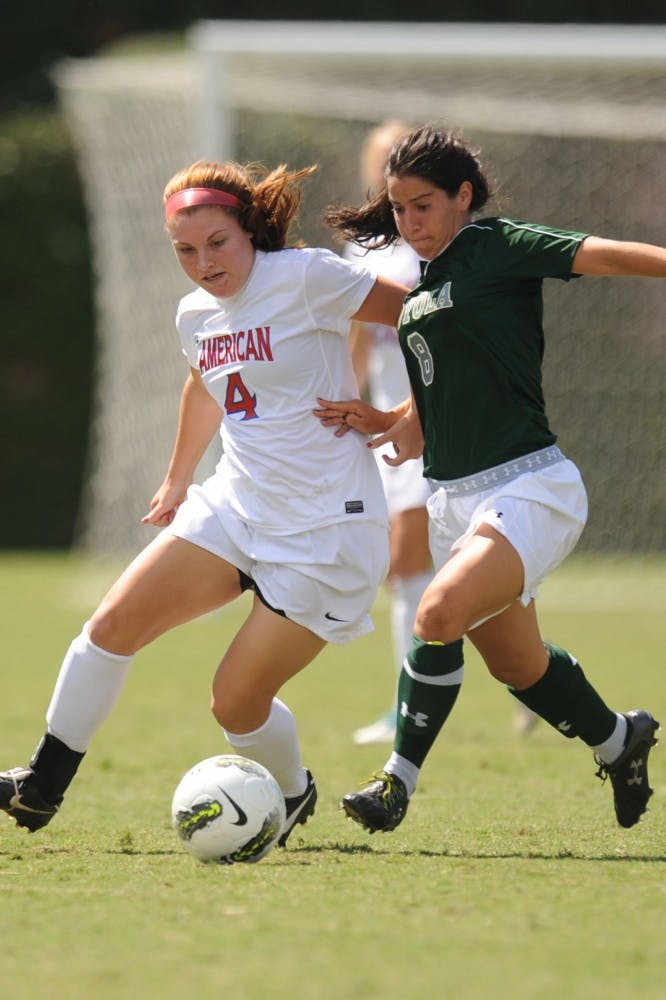 	Shaena Alfonsi led the Eagles in shots as AU dropped its second straight match.