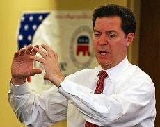 FAITH AND POLITICS - AU College Republicans kicked off their first meeting of the semester with a speech by Sen. Sam Brownback, R-Kan. The former presidential candidate took questions from students. 