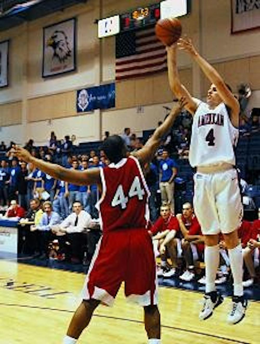 Senior Brayden Billbe puts up a shot against NJIT.