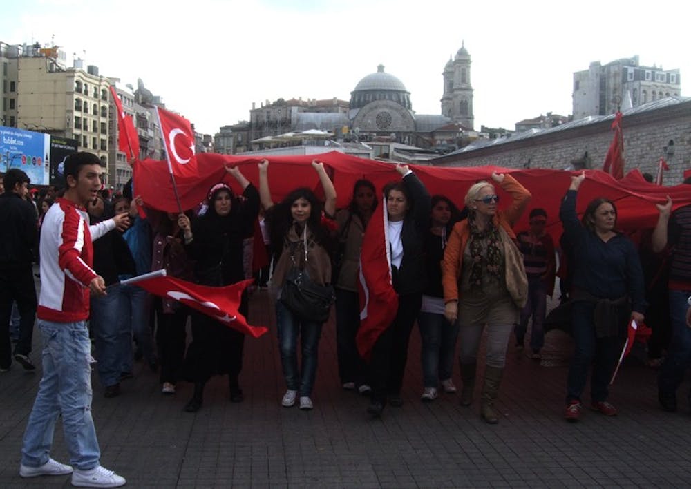 On Sunday, Oct. 23, the Kurdistanâ€™s Worker Party, a group that wants complete government freedom, held a protest in Taksim Square in Turkey. The group is allegedly responsible for killing 24 Turkish soldiers. Hundreds of Turkish people held a counter  protest in response.