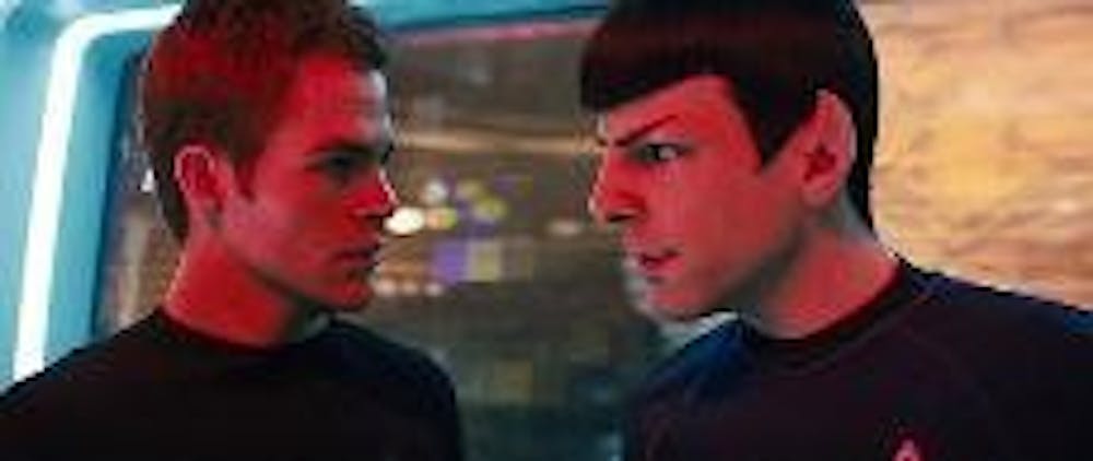 BEAM ME UP - Chris Pine (left) plays the beloved Captain Kirk, a role made famous by the characteristic gesticulating of William Shatner, in the  movie "Star Trek." The film explores the early years of the Enterprise, bringing younger versions of favorite