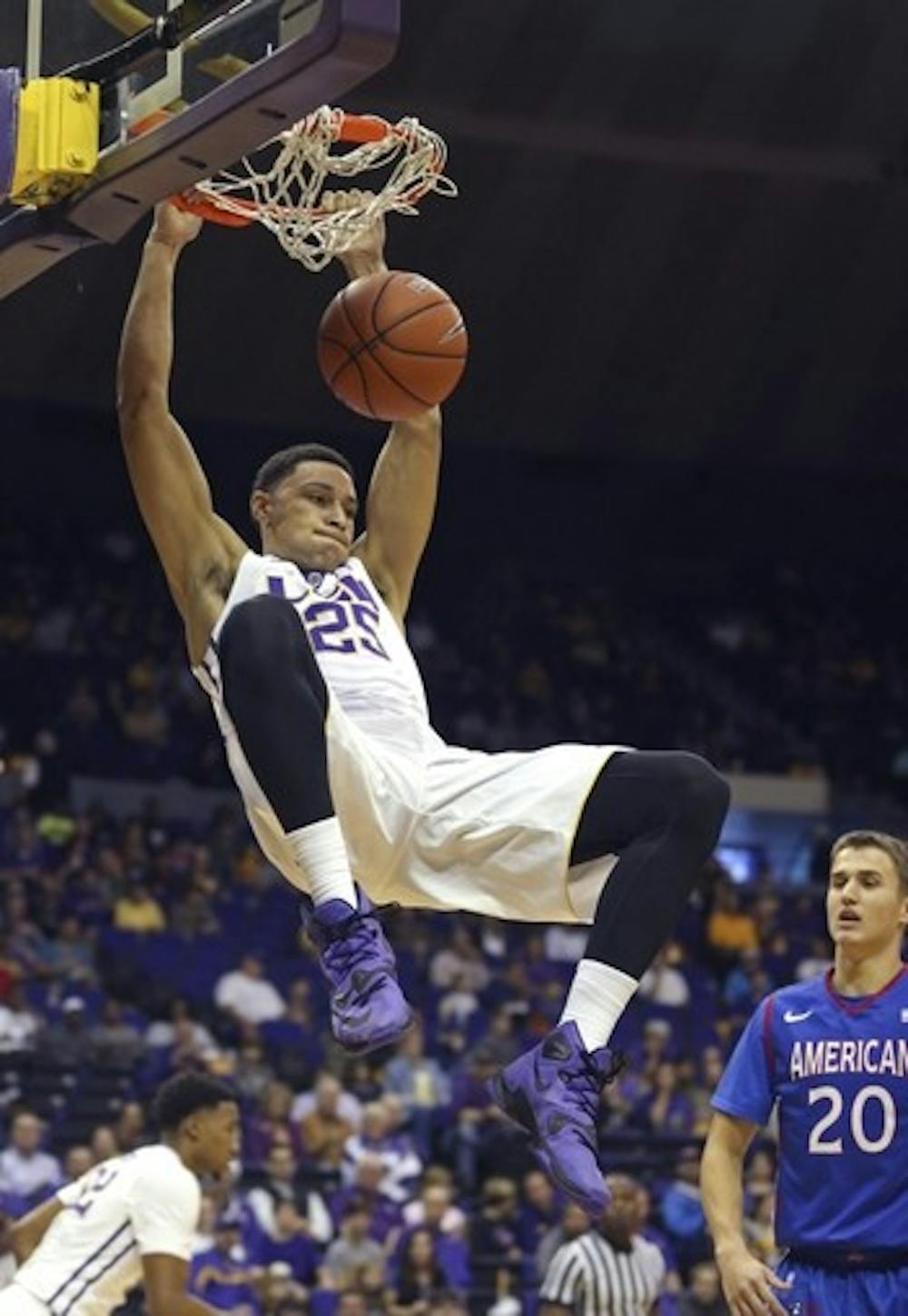 NCAA Basketball: American U. at Louisiana State