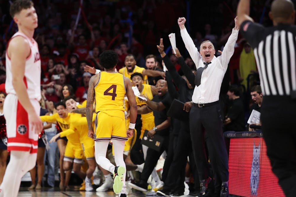 Bobby Hurley and Co. racked a big Q1 win in Tucson on Saturday. (Photo Courtesy of Sun Devil Athletics)
