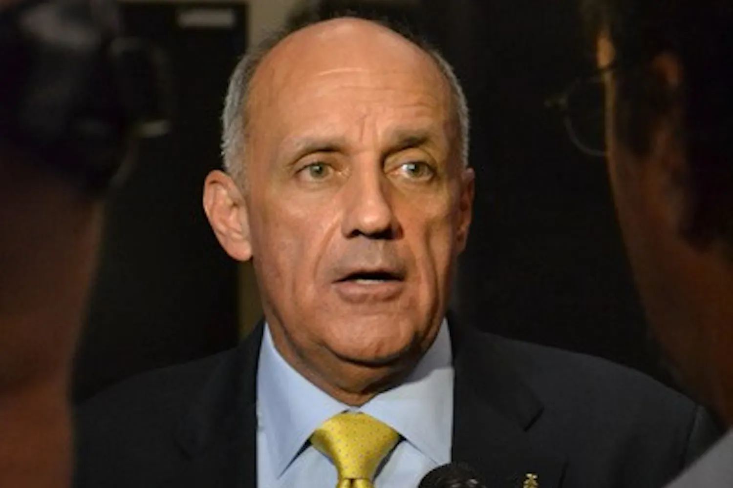 Former U.S. Surgeon General Richard Carmona speaks after the U.S. Senate debate Wednesday night. Democratic candidate Carmona, Republican candidate Jeff Flake and Libertarian candidate Marc Victor discussed immigration and healthcare in the debate hosted by PBS Eight. (Photo by Kirsten Kraklio)