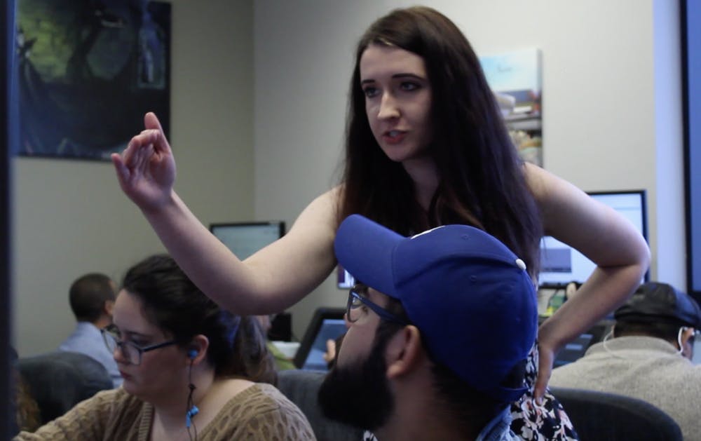 ASU film senior Krystina Owens works in her studio in Gilbert, Arizona on Friday, March 29, 2019.