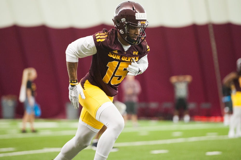 Devin Lucien football practice