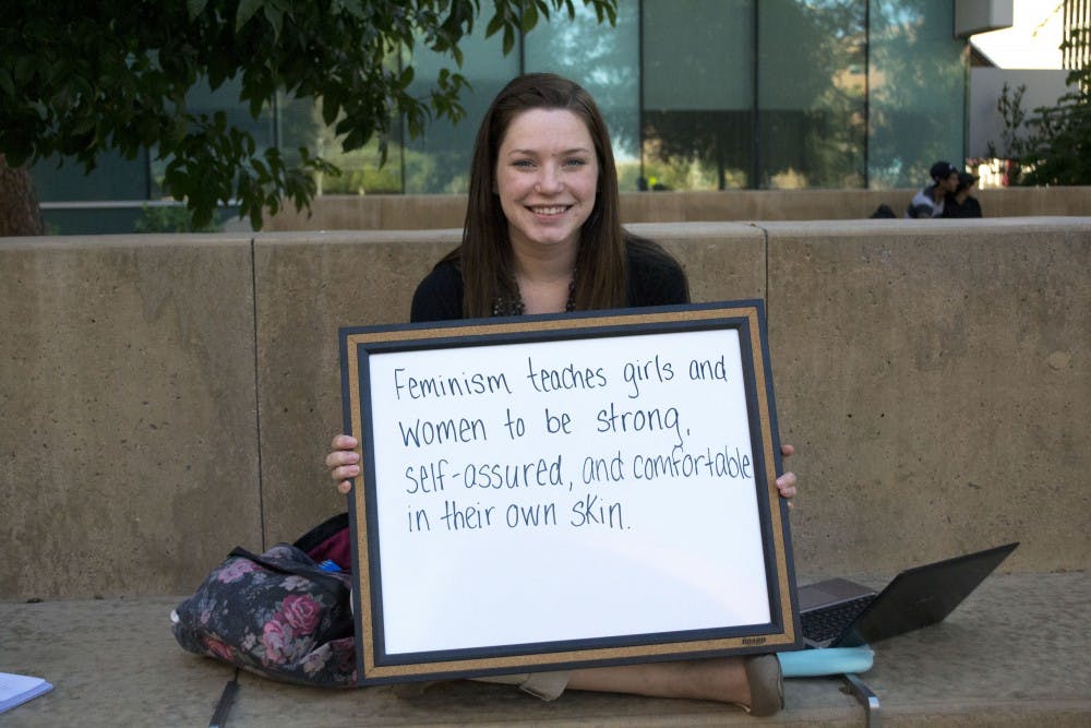 Maggie Dellow, who studies urban planning, says,"Feminism teaches girls and women to be strong, self-assured and comfortable in their own skin."
Photo by Mackenzie McCreary