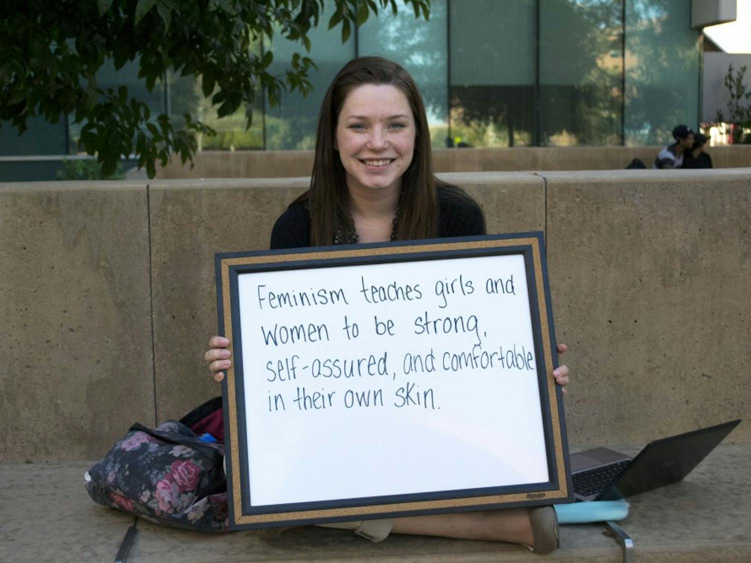Maggie Dellow, who studies urban planning, says,"Feminism teaches girls and women to be strong, self-assured and comfortable in their own skin."
Photo by Mackenzie McCreary