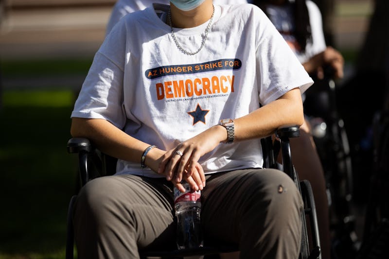 Students staging hunger strike speak with Sen. Sinema over voting legislation – The State Press