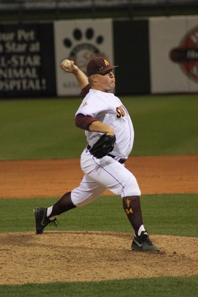 Adam McCreery (11 C), starting left-handed pitcher, played 5 innings allowing one run and 4 strikeouts. (Photo by Ashley Kesweder)