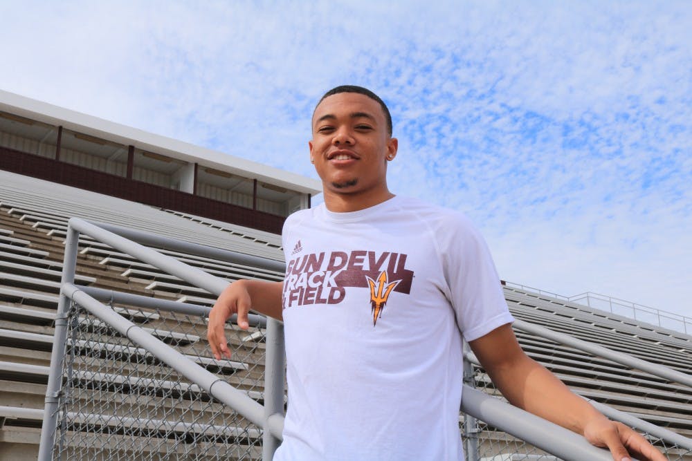 ASU redshirt freshman and track and field athlete Paul Lucas poses for a photo on Wednesday, Feb. 22, 2017.