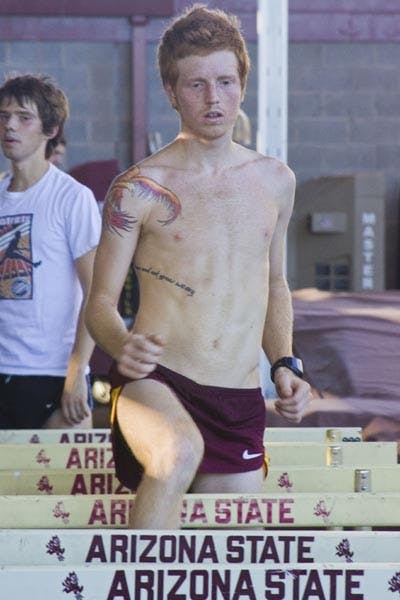 UNDESIRED FINISH: Redshirt junior Cameron Liston works out during a practice early in the season. The men's cross country team just missed qualifying for the NCAA Championships in 2010, while the women missed the cut for the first time in 12 years. (Photo by Annie Wechter)