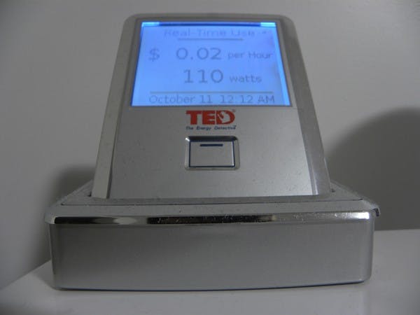 The Energy Detective is part of a Phoenix grant working to understand how people use energy. TED measures the amount of energy dorm residents use and displays it to them in dollar amounts. (Photo by Tyler Griffin)
