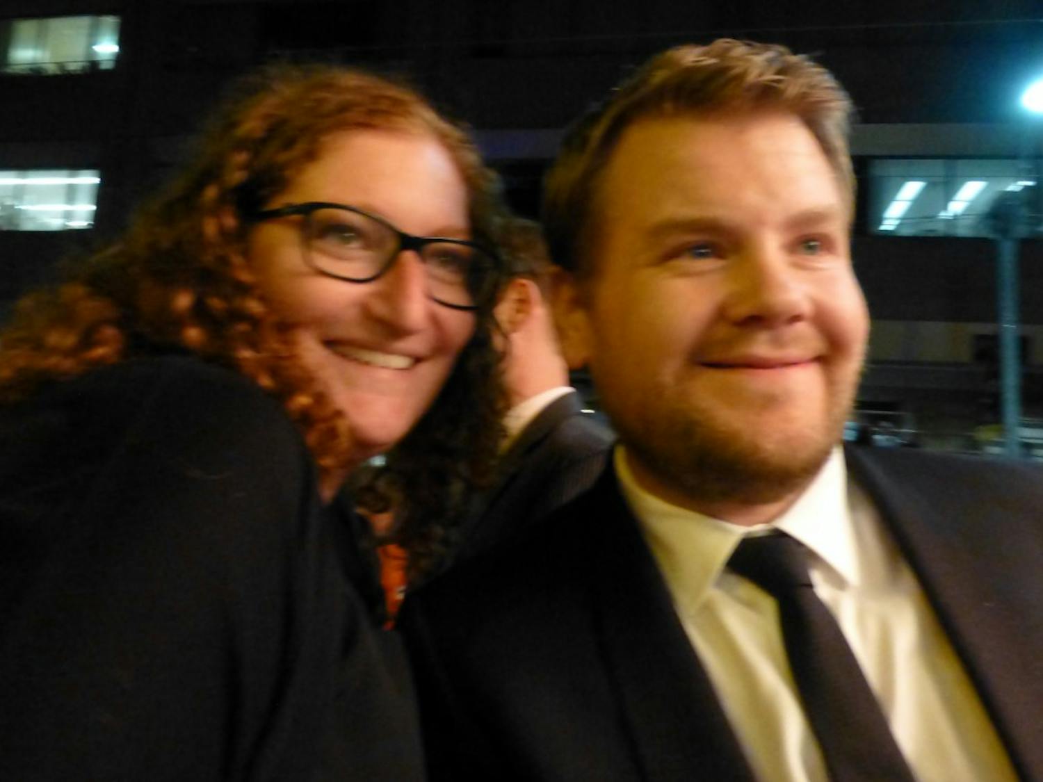 Fan with James Corden at the premiere of One Chance, Toronto Film Festival 2013 (WikiCommons)