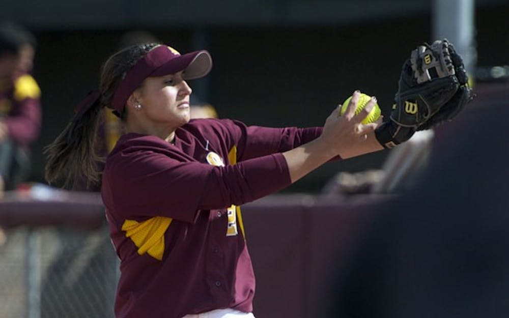 FIRST TIME FOR EVERYTHING: ASU freshman pitcher Sam Parlich threw a complete game in the Sun Devils’ 4-2 win at UCLA on Saturday. ASU swept the Bruins in a three-game series in Westwood for the first time in program history over the weekend. (Photo by Michael Arellano)